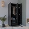 Tuhome Ohio Armoire Wardrobe with 3-Doors. 2-Drawers. and 4-Tier Shelves -Black CLW9032 - alternate 5